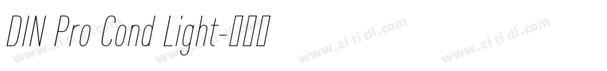 DIN Pro Cond Light字体转换
